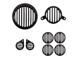 Autofy Plastic Grill for Royal Enfield Bullet Classic (Black, Set of 8)